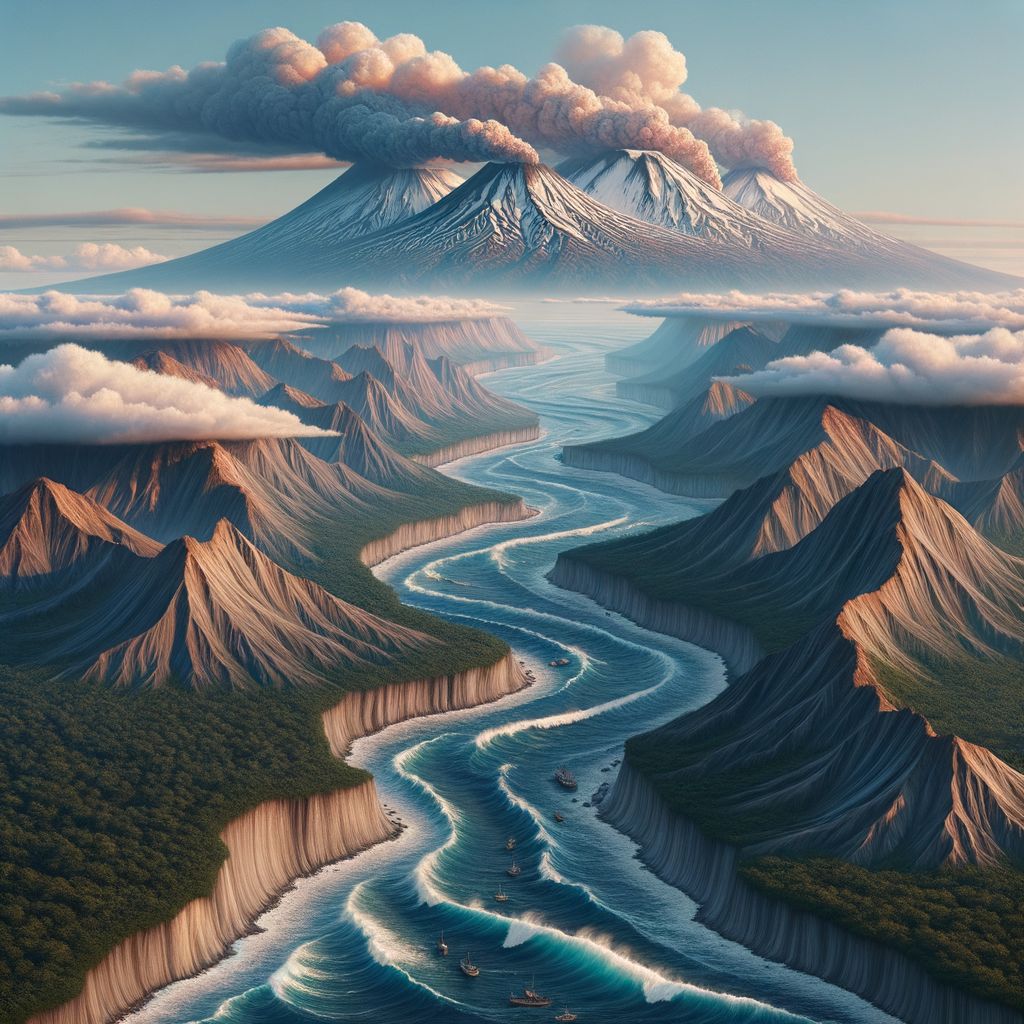 Вулканы, море, реки и особенности природы